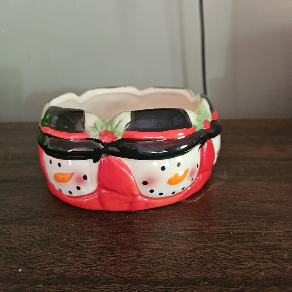 Vintage Snowman Bowl Greenbriar International - Picture 2 of 9